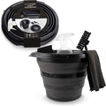 SIMPLEMADE Collapsible Bucket Cleaning Set - Includes 2 Foldable Buckets, Spray Bottle, Rag, Scrubbing Brush and Sponge - Holds Up to 10 liters, Easy Storage, All-Purpose Cleaning Solution